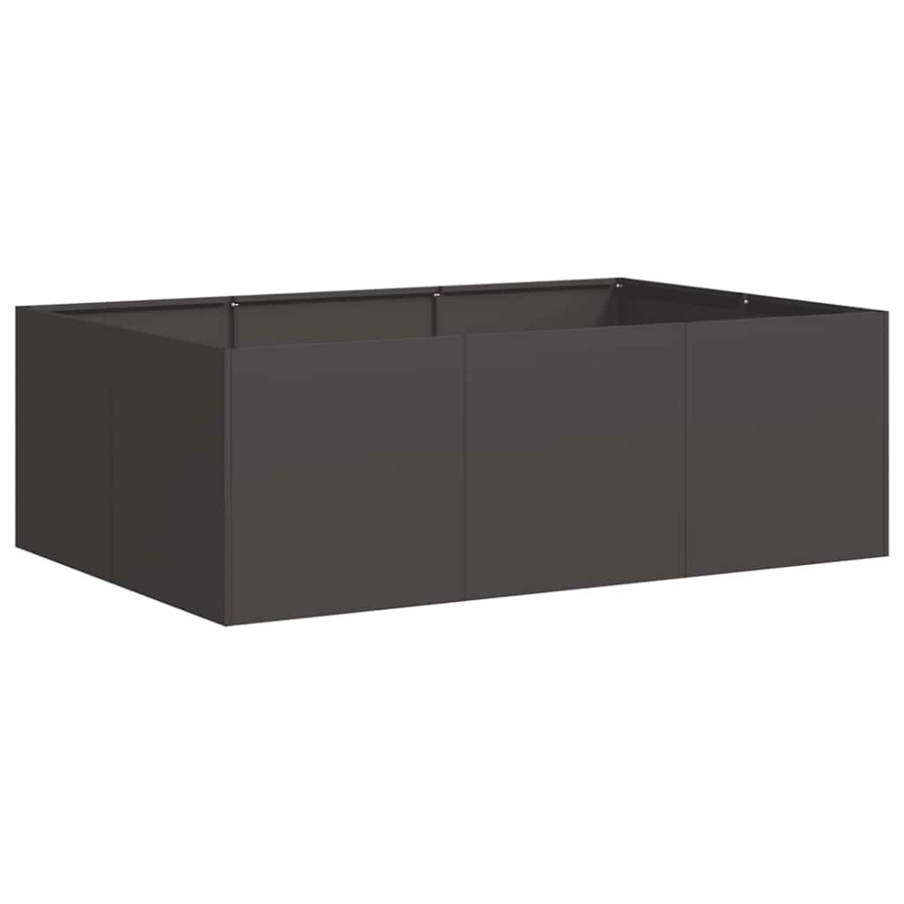 Produktbild för Planteringskärl svart 120x80x40 cm stål