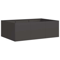 Produktbild för Planteringskärl svart 120x80x40 cm stål