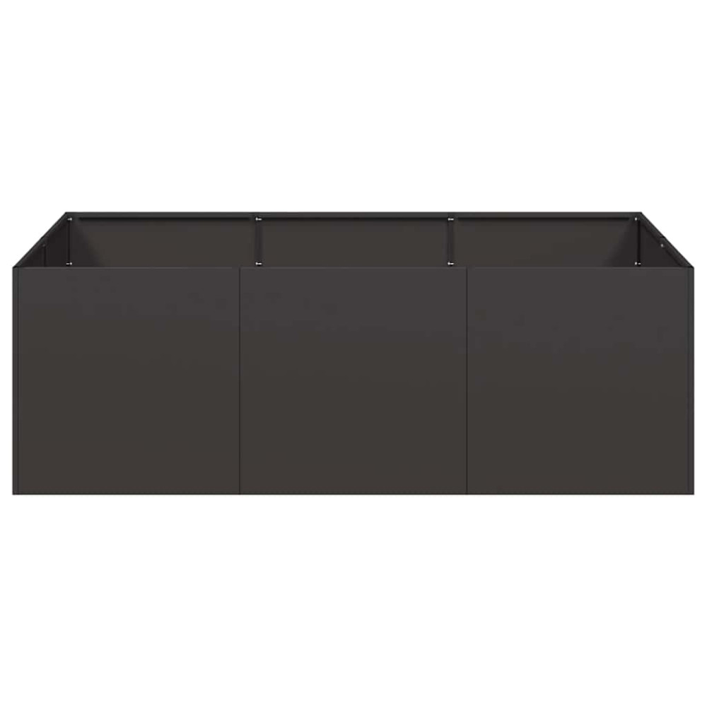 Produktbild för Planteringskärl svart 120x80x40 cm stål