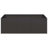Produktbild för Planteringskärl svart 120x80x40 cm stål