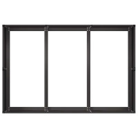Produktbild för Planteringskärl svart 120x80x40 cm stål