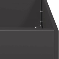 Produktbild för Planteringskärl svart 120x80x40 cm stål