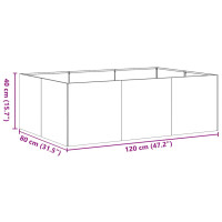 Produktbild för Planteringskärl svart 120x80x40 cm stål