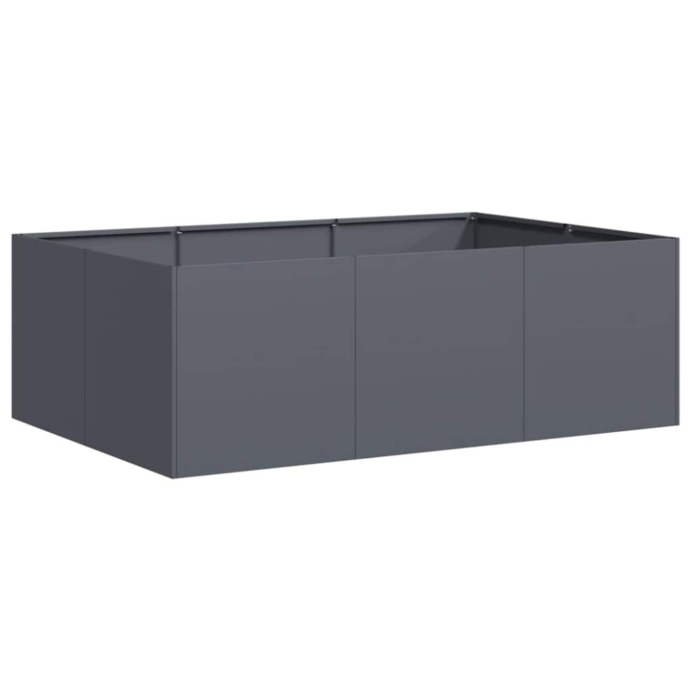 Produktbild för Planteringskärl antracit 120x80x40 cm stål