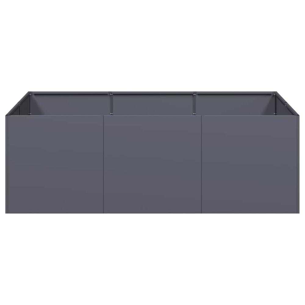 Produktbild för Planteringskärl antracit 120x80x40 cm stål