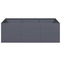 Produktbild för Planteringskärl antracit 120x80x40 cm stål