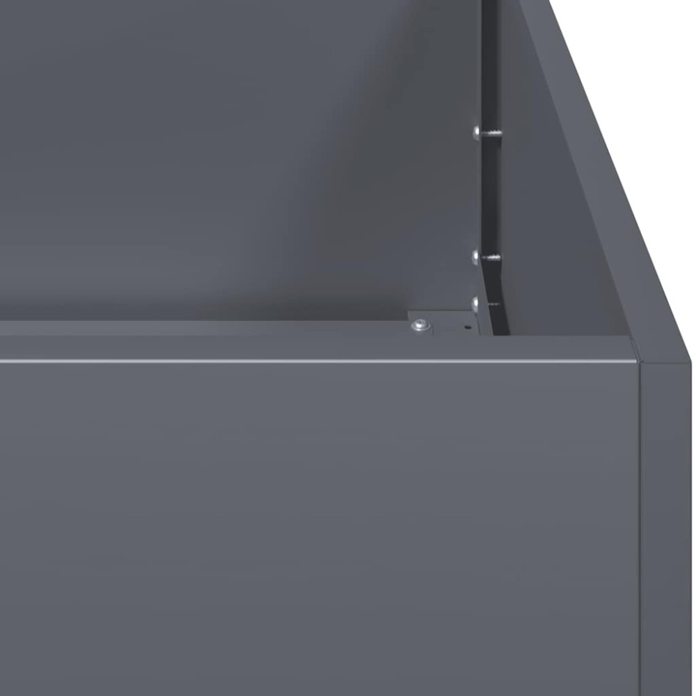 Produktbild för Planteringskärl antracit 120x80x40 cm stål