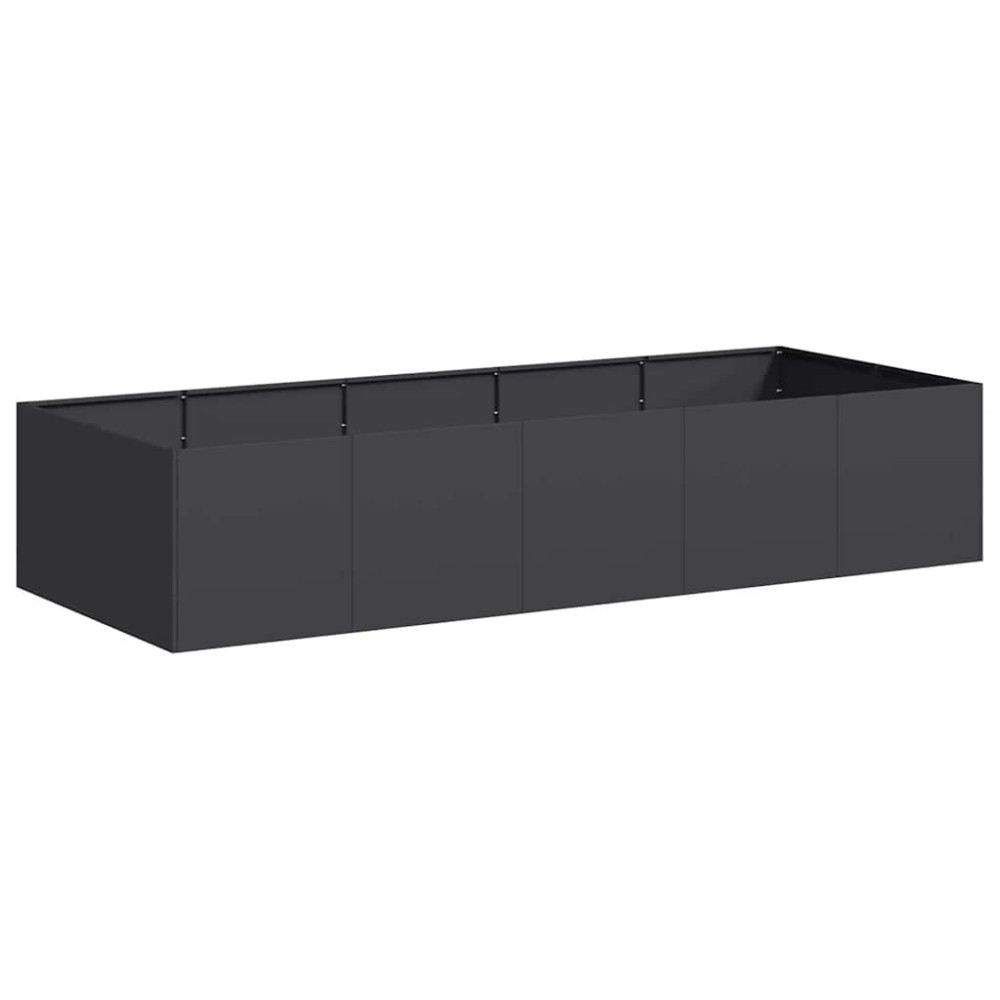 Produktbild för Odlingslåda svart 200x80x40 cm stål
