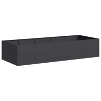 Produktbild för Odlingslåda svart 200x80x40 cm stål
