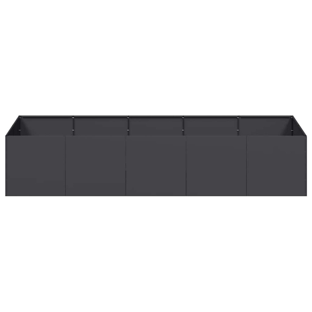 Produktbild för Odlingslåda svart 200x80x40 cm stål