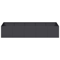 Produktbild för Odlingslåda svart 200x80x40 cm stål