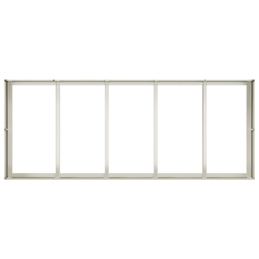Produktbild för Planteringskärl vit 200x80x40 cm stål