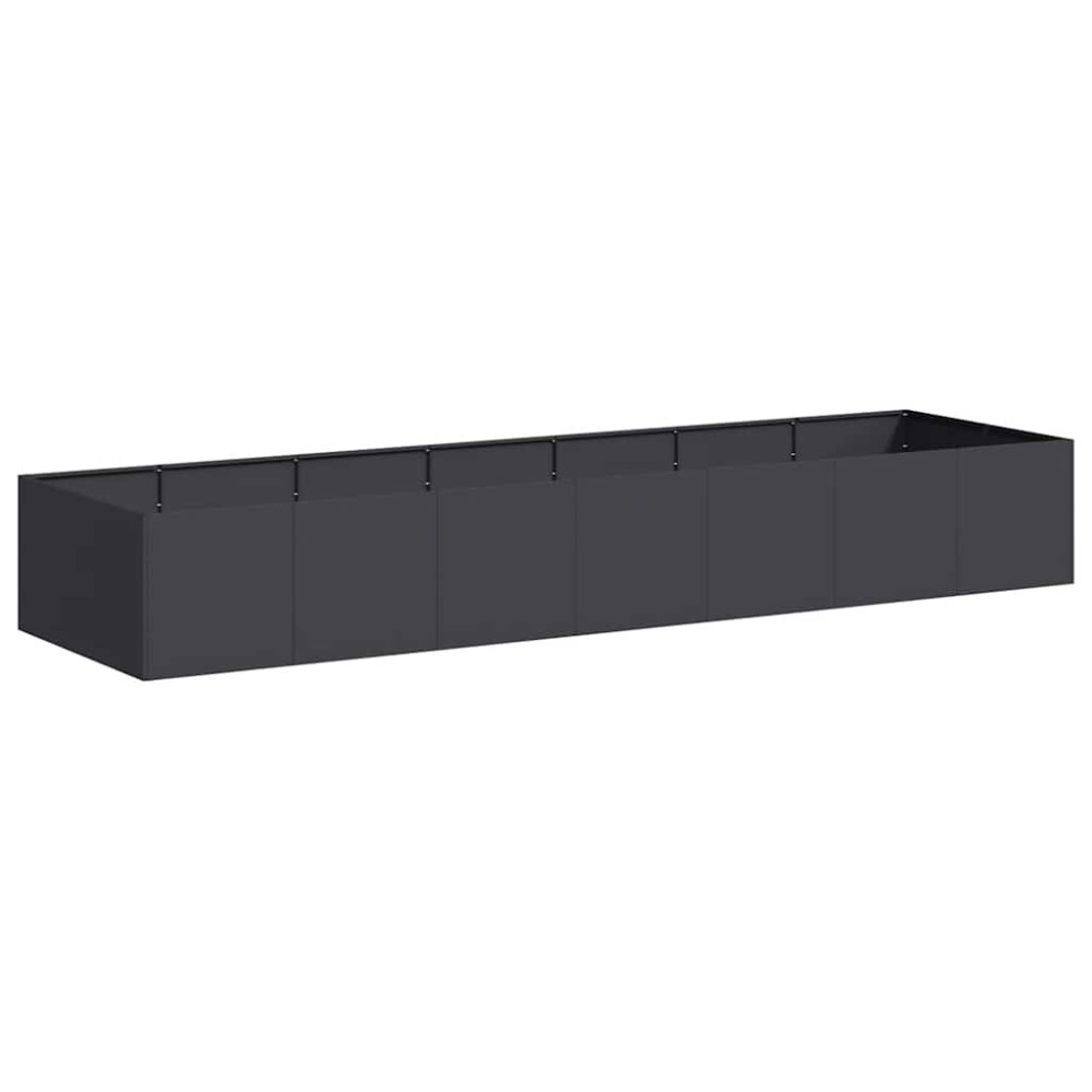 Produktbild för Planteringskärl svart 280x80x40 cm stål