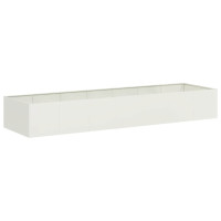 Produktbild för Planteringskärl vit 280x80x40 cm stål