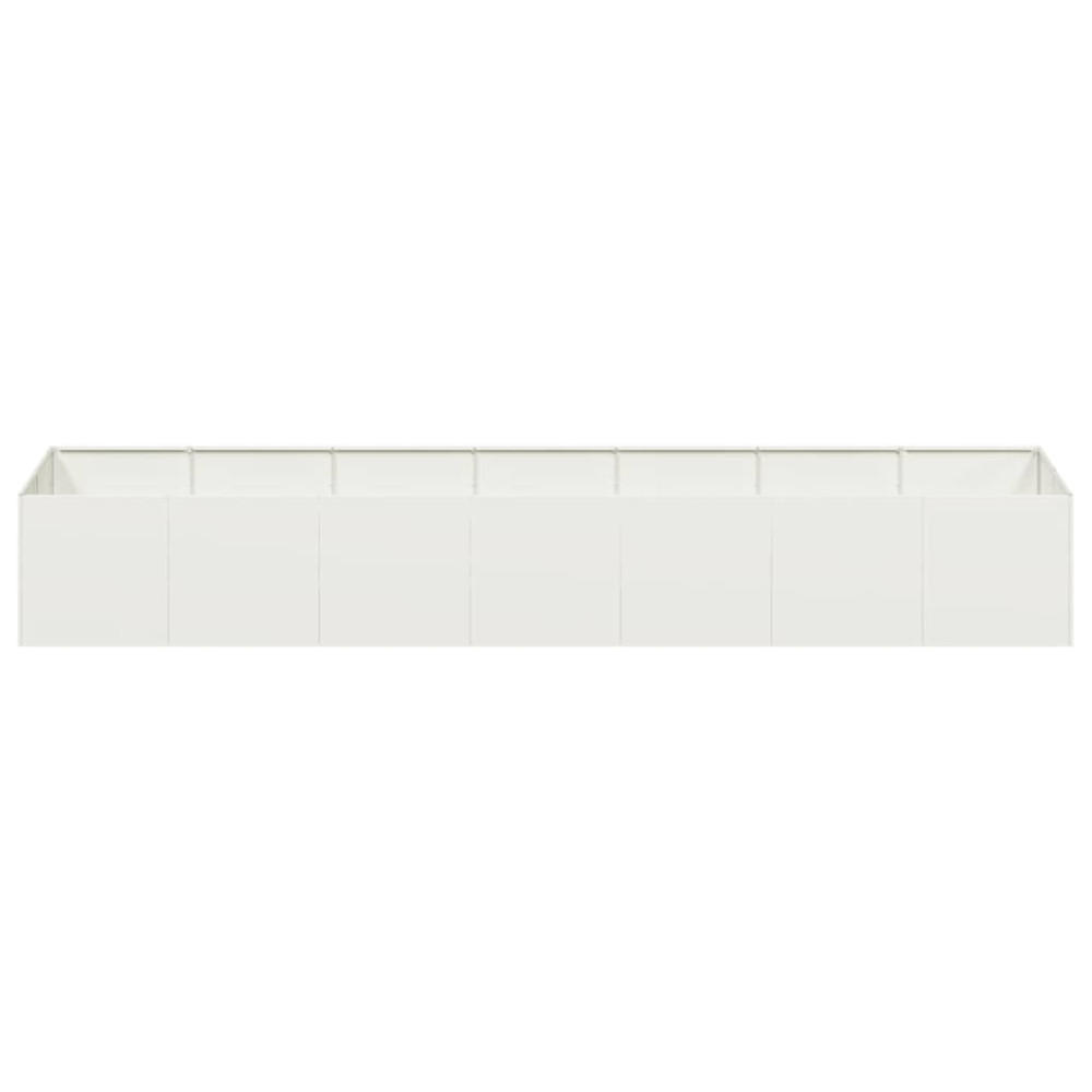 Produktbild för Planteringskärl vit 280x80x40 cm stål