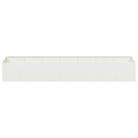 Produktbild för Planteringskärl vit 280x80x40 cm stål