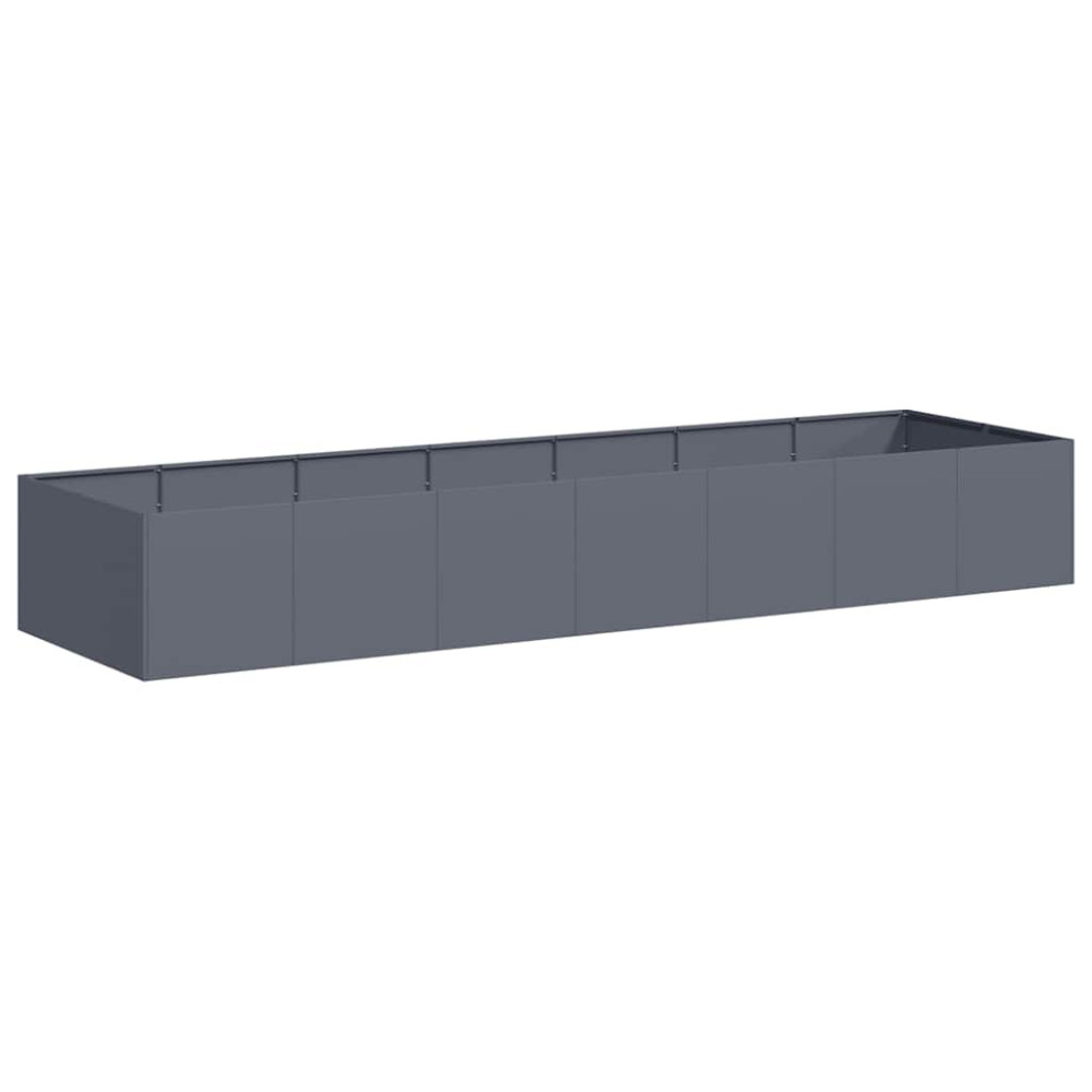 Produktbild för Planteringskärl antracit 280x80x40 cm stål