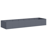 Produktbild för Planteringskärl antracit 280x80x40 cm stål