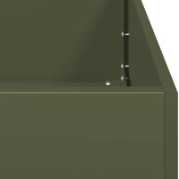 Produktbild för Planteringskärl olivgrön 280x80x40 cm stål