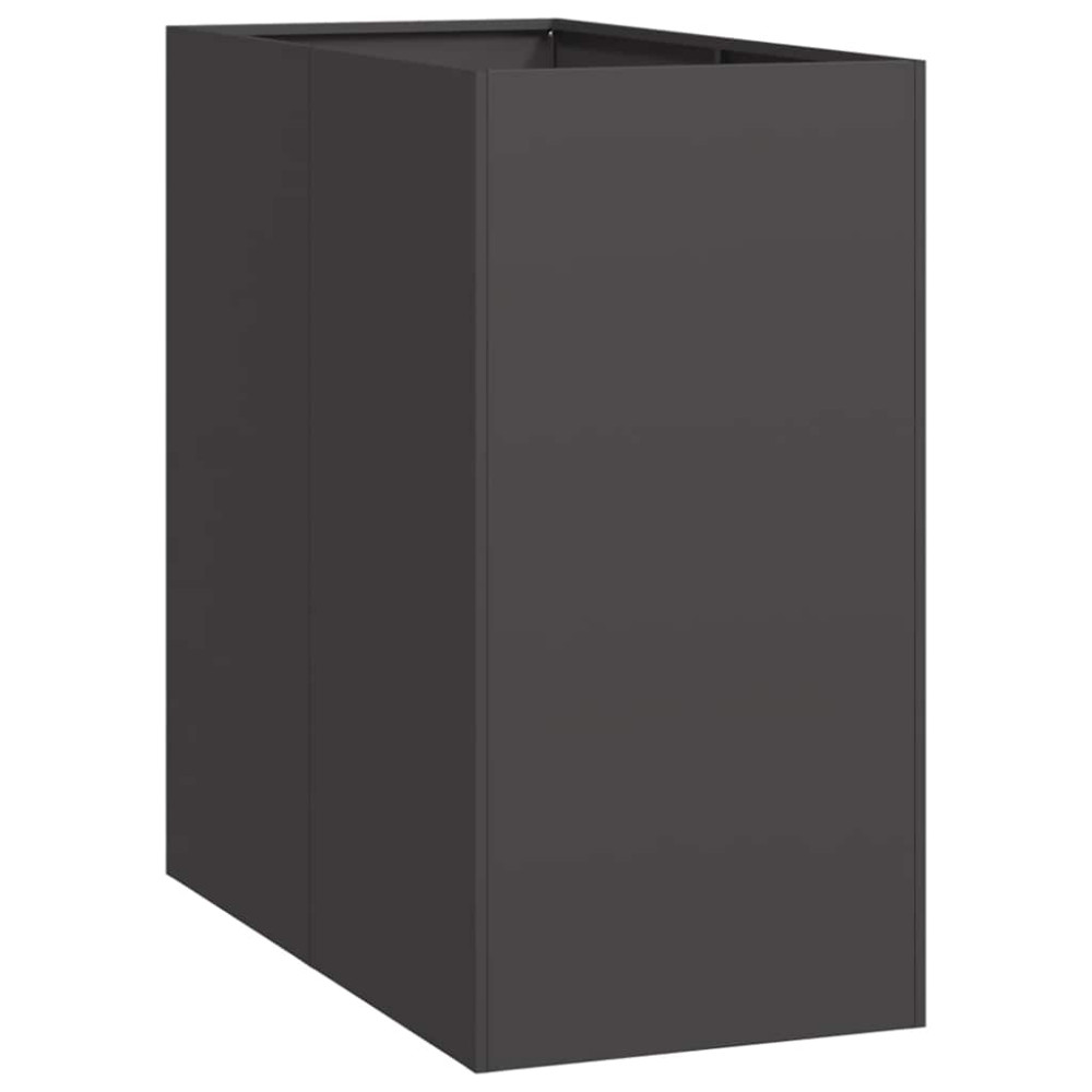 Produktbild för Planteringskärl svart 40x80x80 cm stål