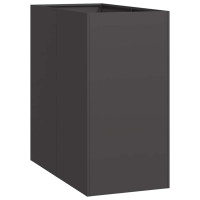 Produktbild för Planteringskärl svart 40x80x80 cm stål
