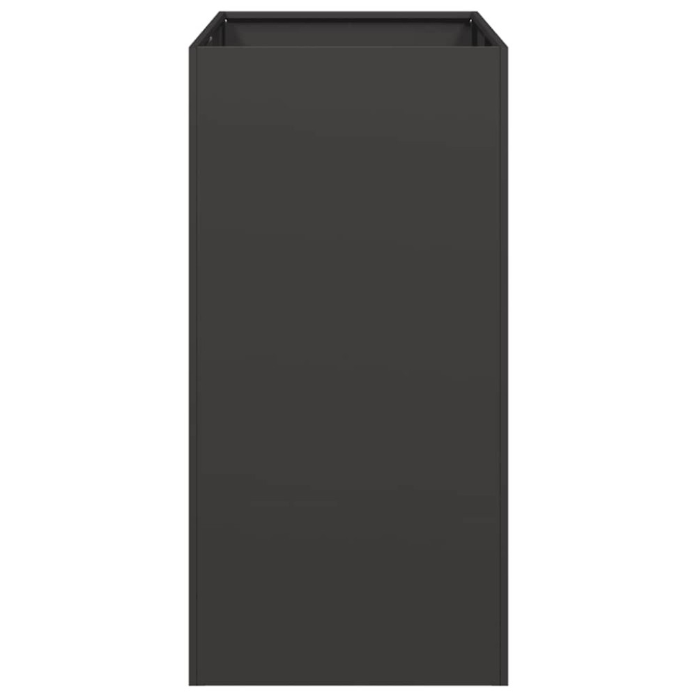 Produktbild för Planteringskärl svart 40x80x80 cm stål