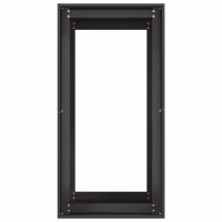 Produktbild för Planteringskärl svart 40x80x80 cm stål