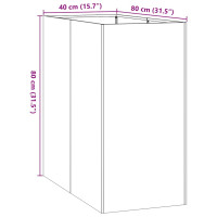 Produktbild för Planteringskärl svart 40x80x80 cm stål