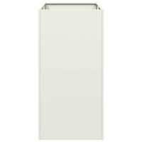 Produktbild för Planteringskärl vit 40x80x80 cm stål