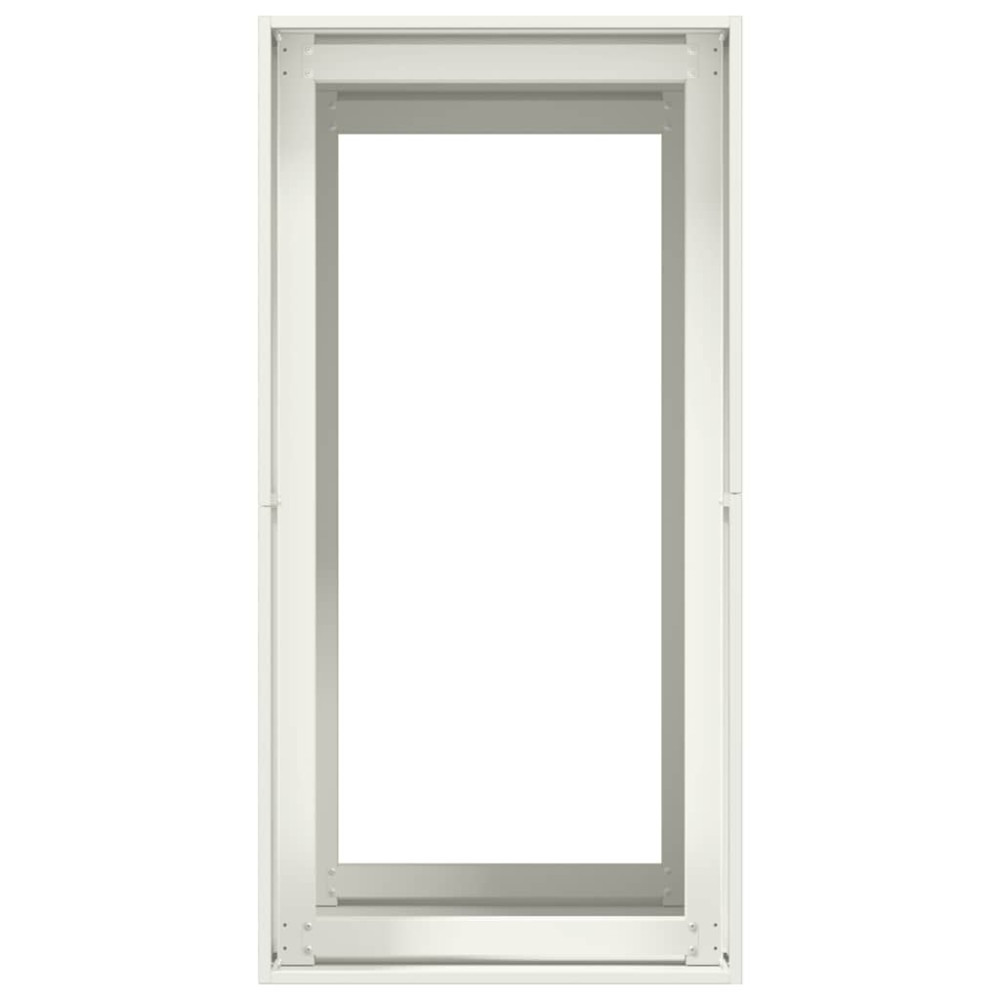 Produktbild för Planteringskärl vit 40x80x80 cm stål