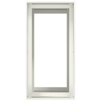Produktbild för Planteringskärl vit 40x80x80 cm stål
