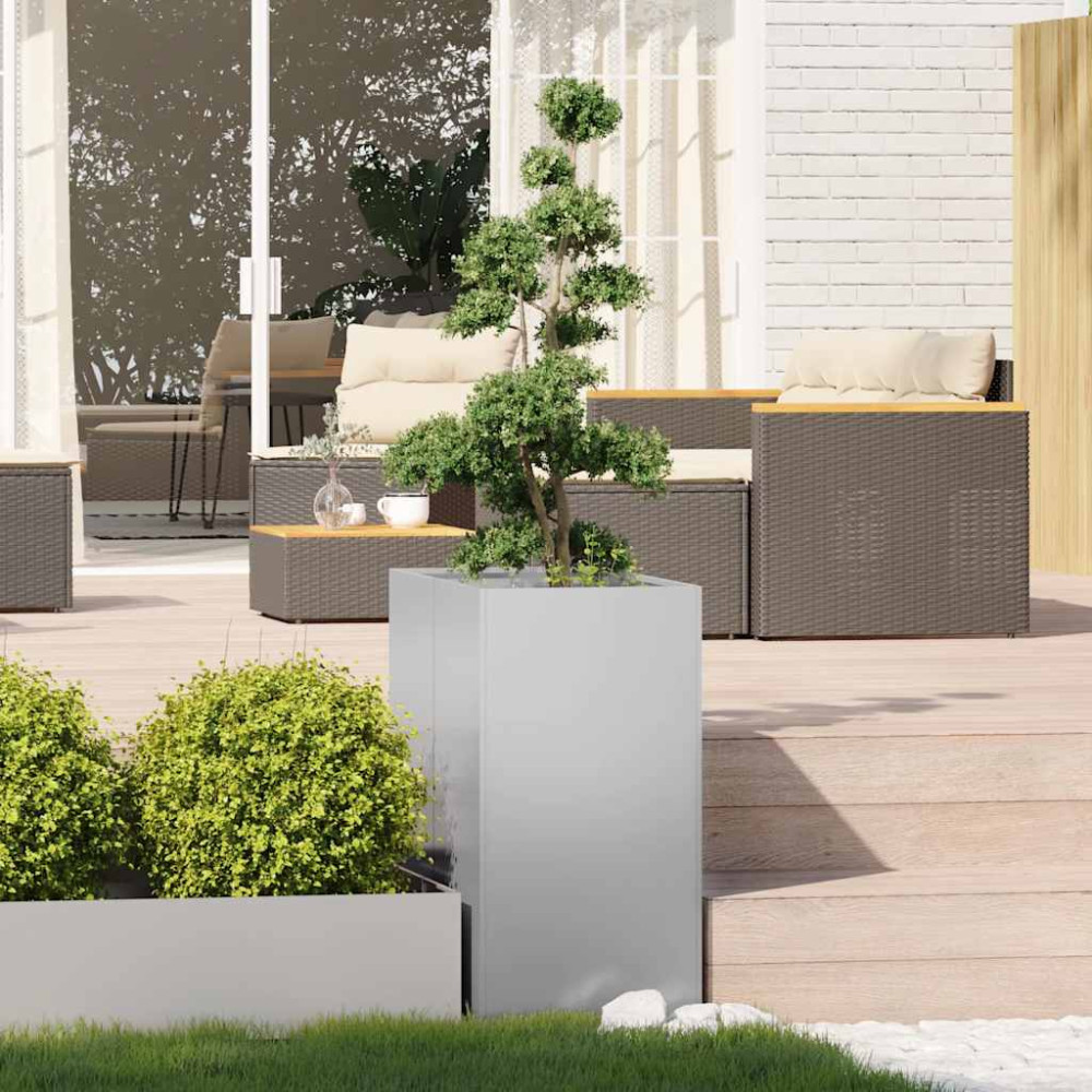 Produktbild för Planteringskärl 40x80x80 cm galvaniserat stål