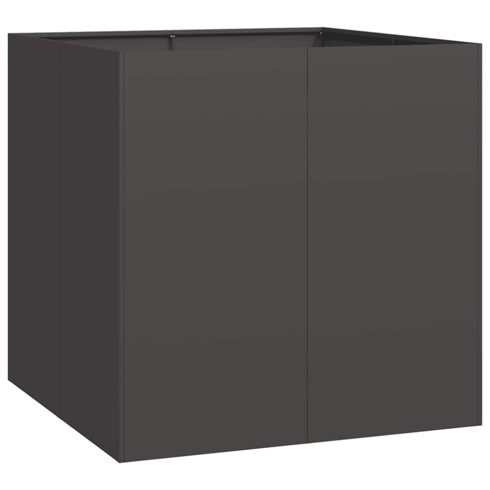 Produktbild för Odlingslåda svart 80x80x80 cm stål