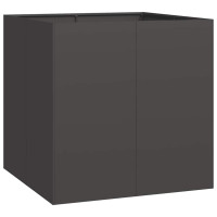 Produktbild för Odlingslåda svart 80x80x80 cm stål
