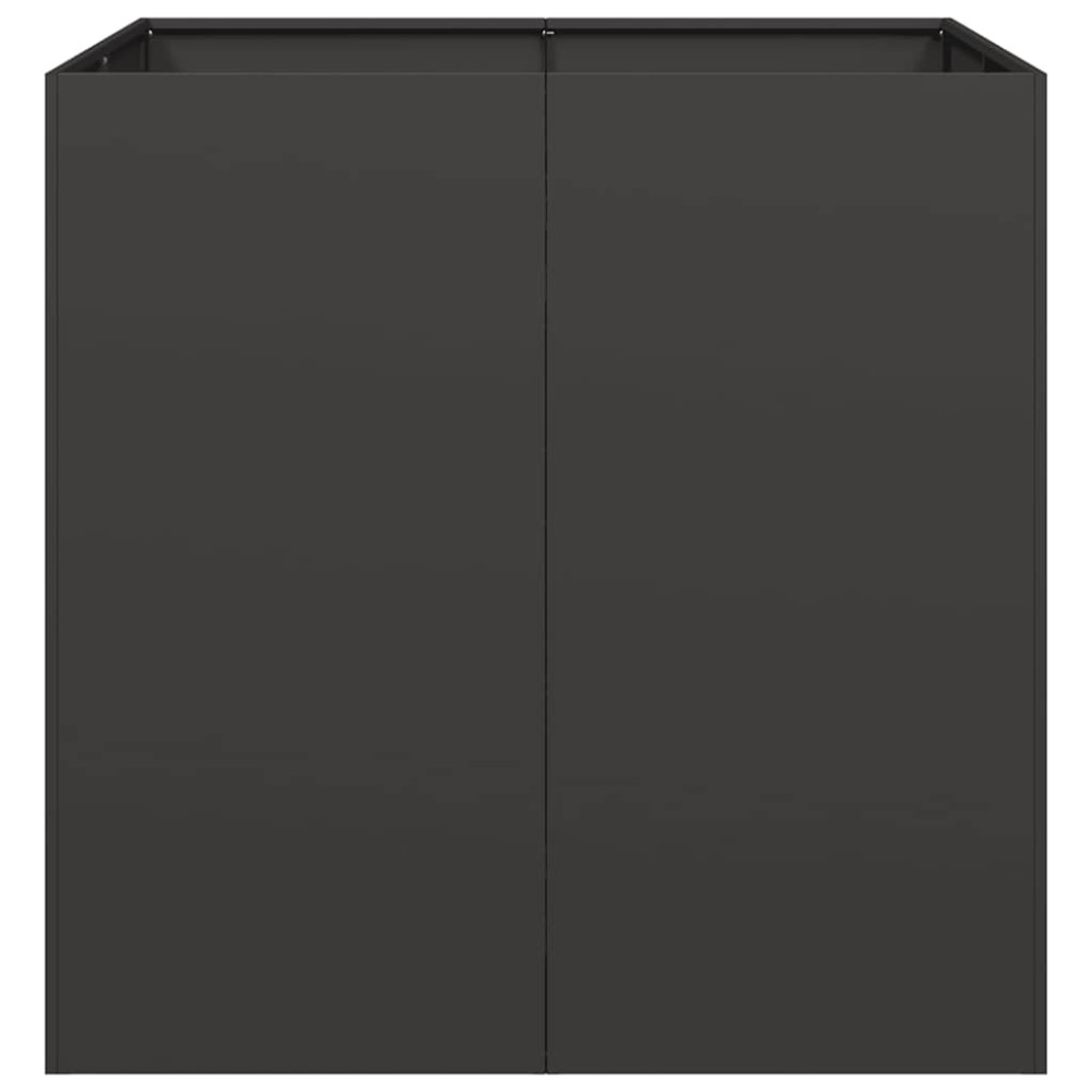 Produktbild för Odlingslåda svart 80x80x80 cm stål