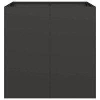 Produktbild för Odlingslåda svart 80x80x80 cm stål