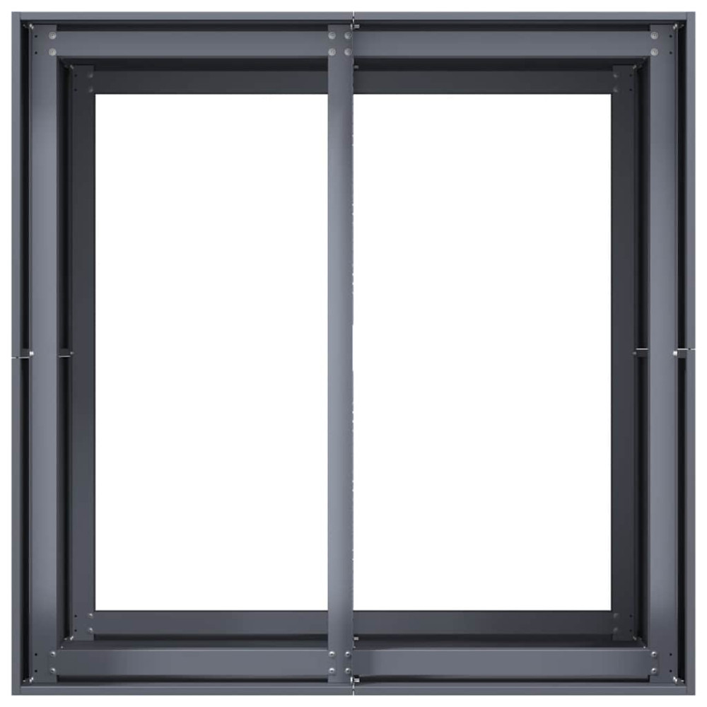 Produktbild för Planteringskärl antracit 80x80x80 cm stål