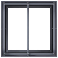 Produktbild för Planteringskärl antracit 80x80x80 cm stål
