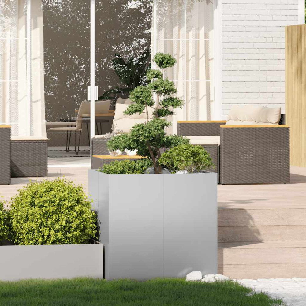 Produktbild för Planteringskärl 80x80x80 cm galvaniserat stål