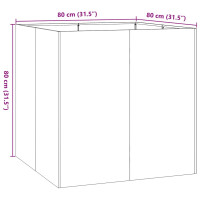 Produktbild för Planteringskärl 80x80x80 cm galvaniserat stål