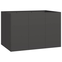 Produktbild för Planteringskärl svart 120x80x80 cm stål