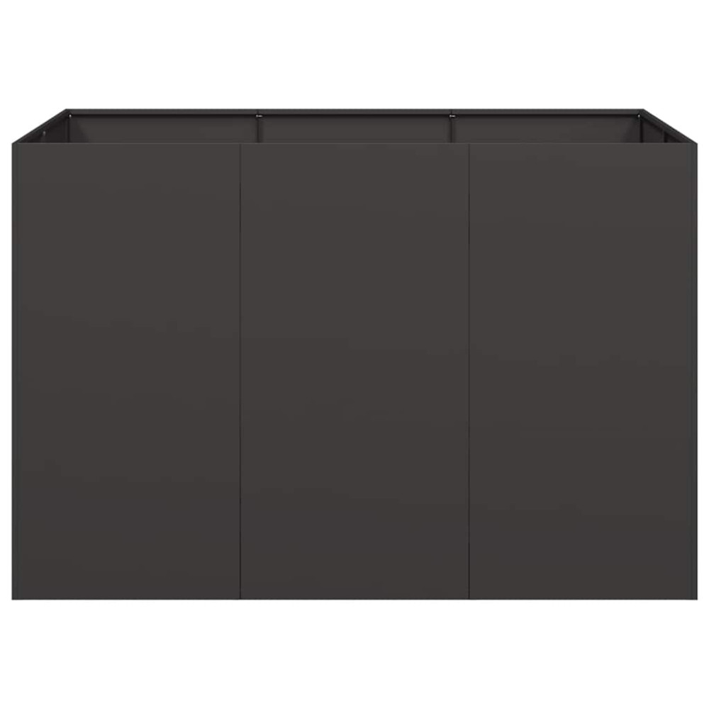 Produktbild för Planteringskärl svart 120x80x80 cm stål