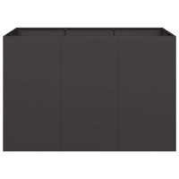 Produktbild för Planteringskärl svart 120x80x80 cm stål