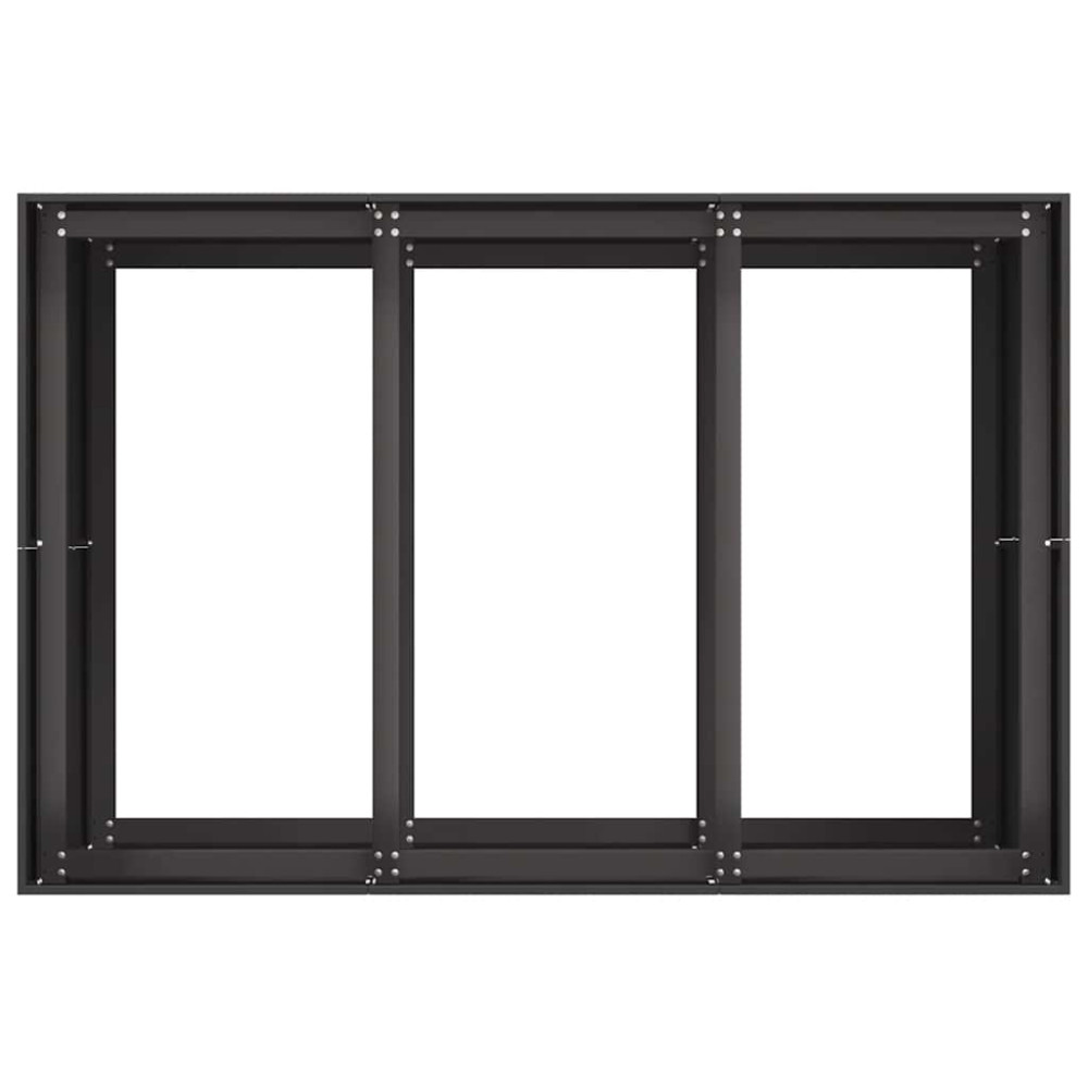 Produktbild för Planteringskärl svart 120x80x80 cm stål