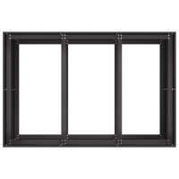 Produktbild för Planteringskärl svart 120x80x80 cm stål