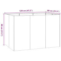 Produktbild för Planteringskärl svart 120x80x80 cm stål