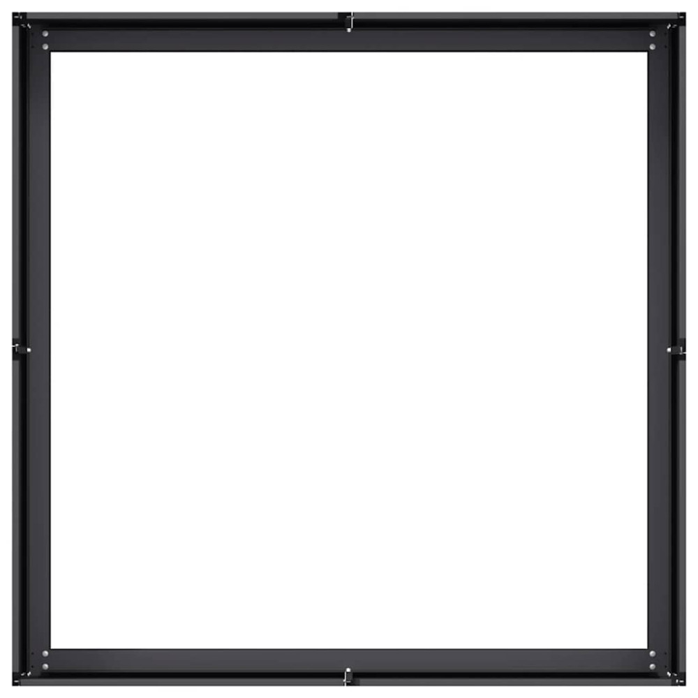 Produktbild för Planteringskärl svart 100x100x30 cm stål