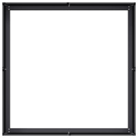 Produktbild för Planteringskärl svart 100x100x30 cm stål
