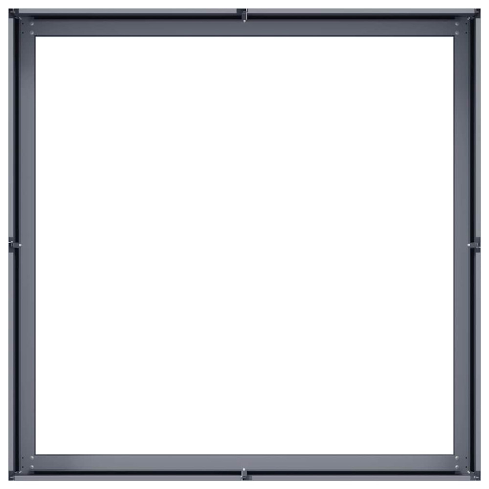 Produktbild för Planteringskärl antracit 100x100x30 cm stål