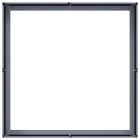 Produktbild för Planteringskärl antracit 100x100x30 cm stål